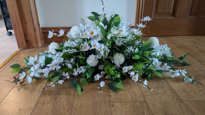 Large white casket piece